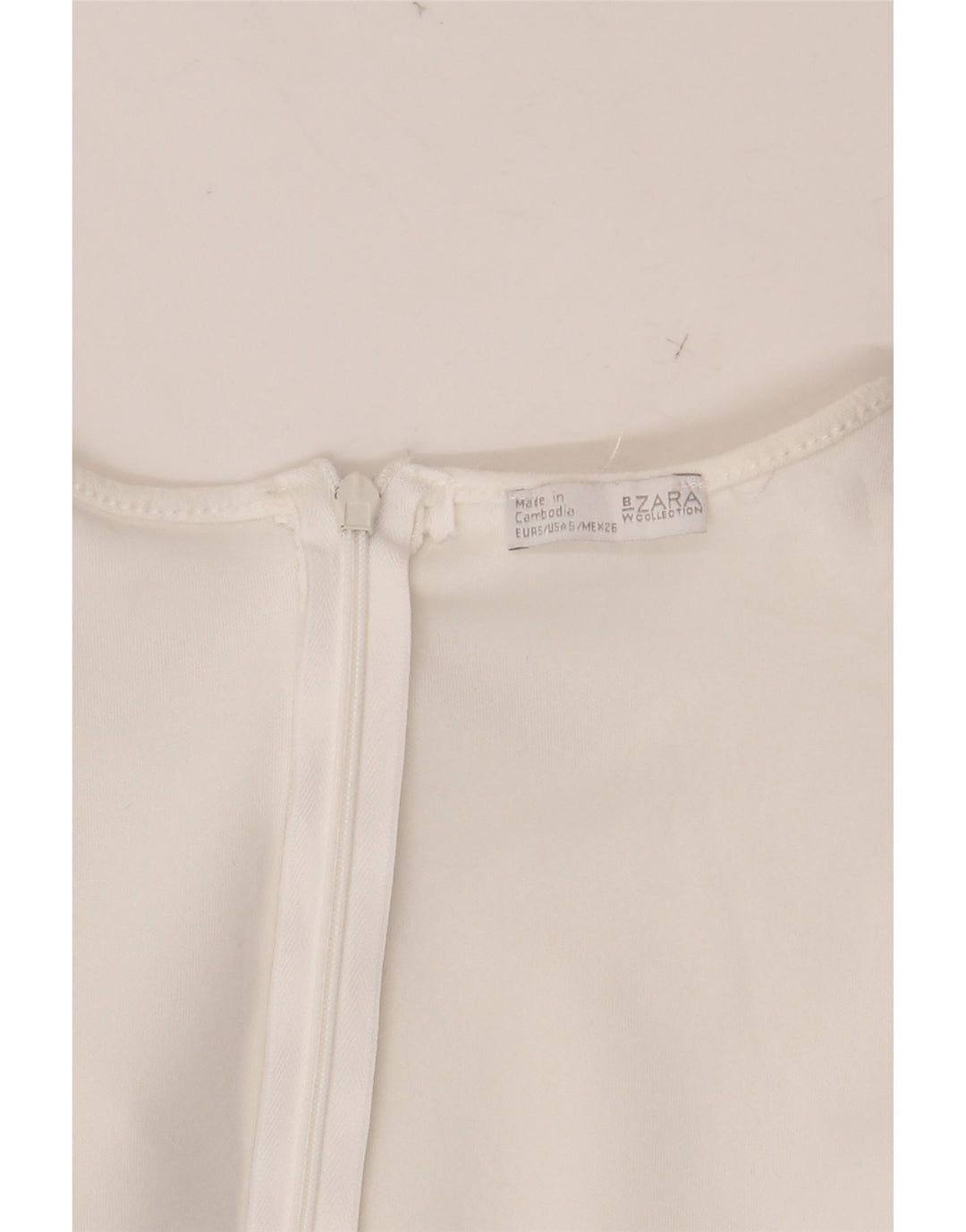 ZARA Womens Short Sleeve Playsuit UK 8 Small W28  White