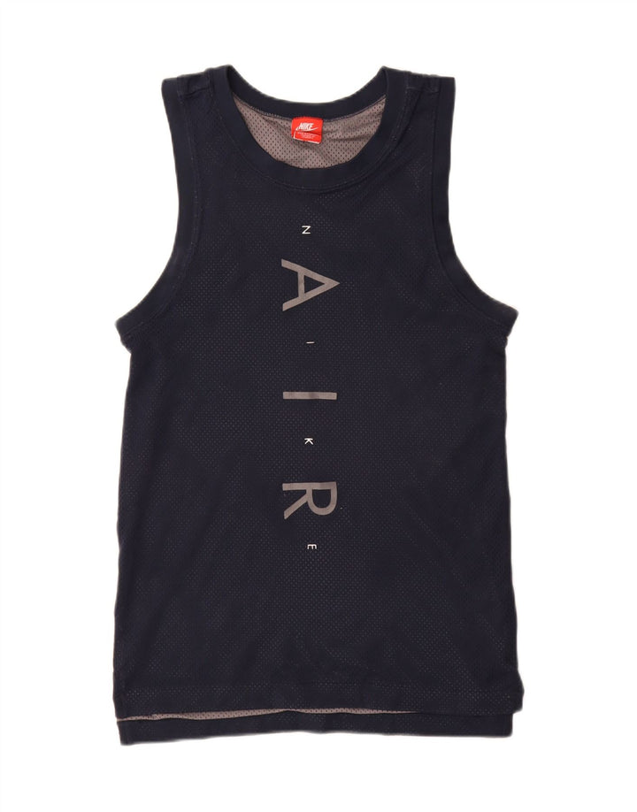 Nike Mens Graphic Vest Top Small Navy Blue Polyester