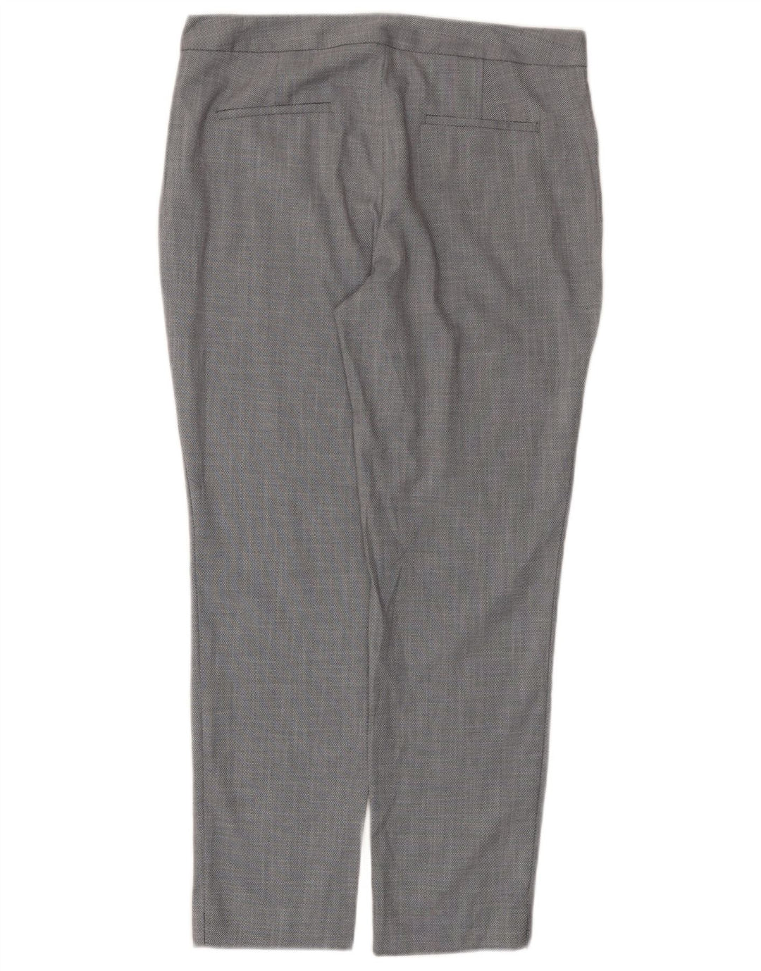 Zara Womens Slim Suit Trousers EU 40 Medium W30 L27 Grey Chevron Polyester