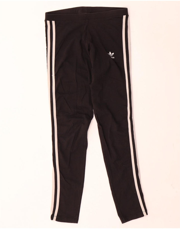 Adidas Womens Leggings UK 8 Small  Black Cotton