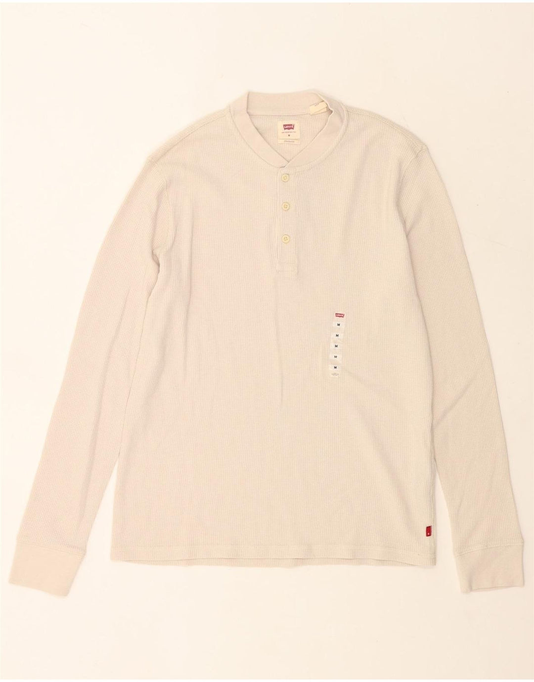 Levi's Mens Standard Top Long Sleeve Medium Beige Cotton