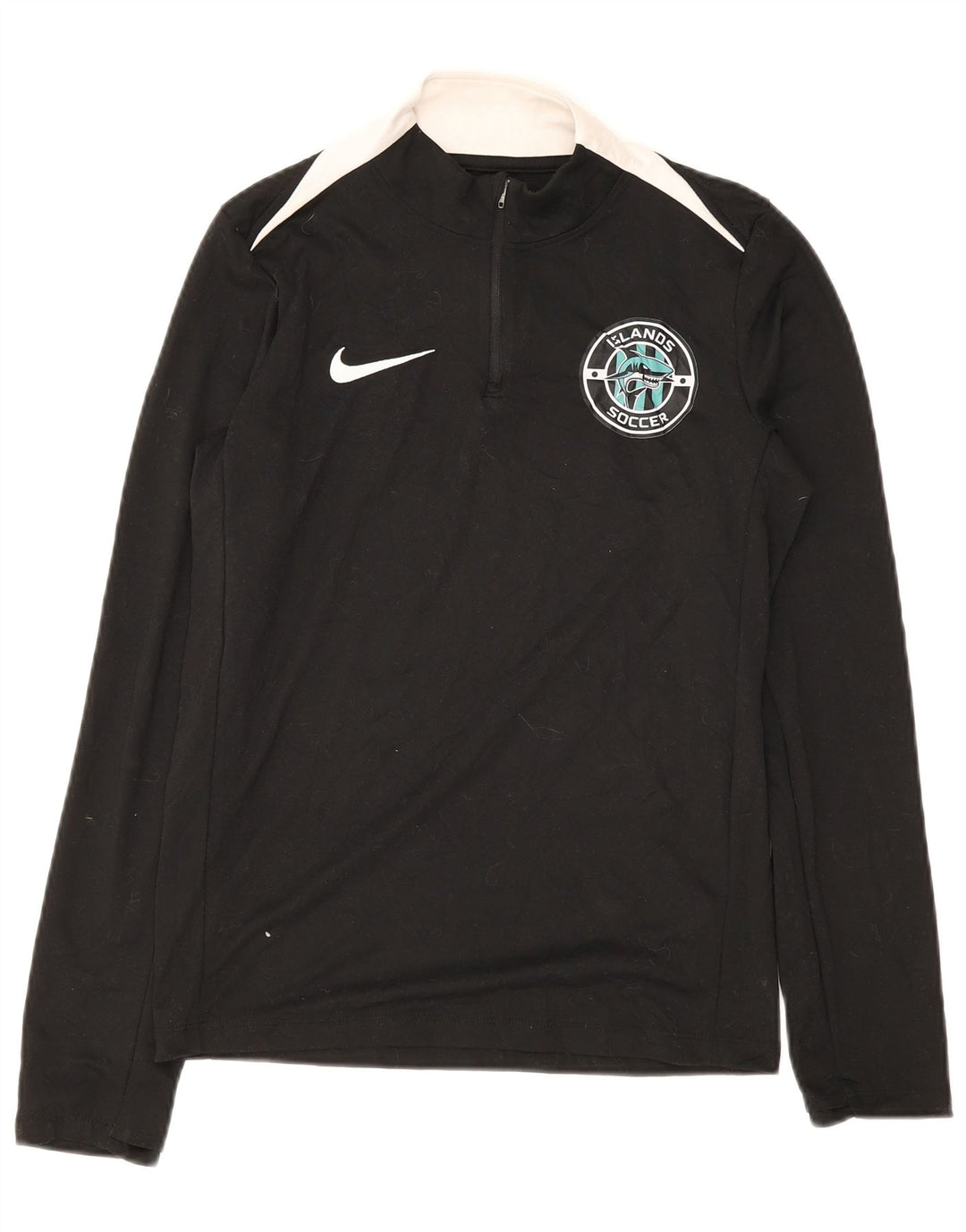 Nike Mens Graphic Zip Neck Pullover Tracksuit Top Small Black Colourblock