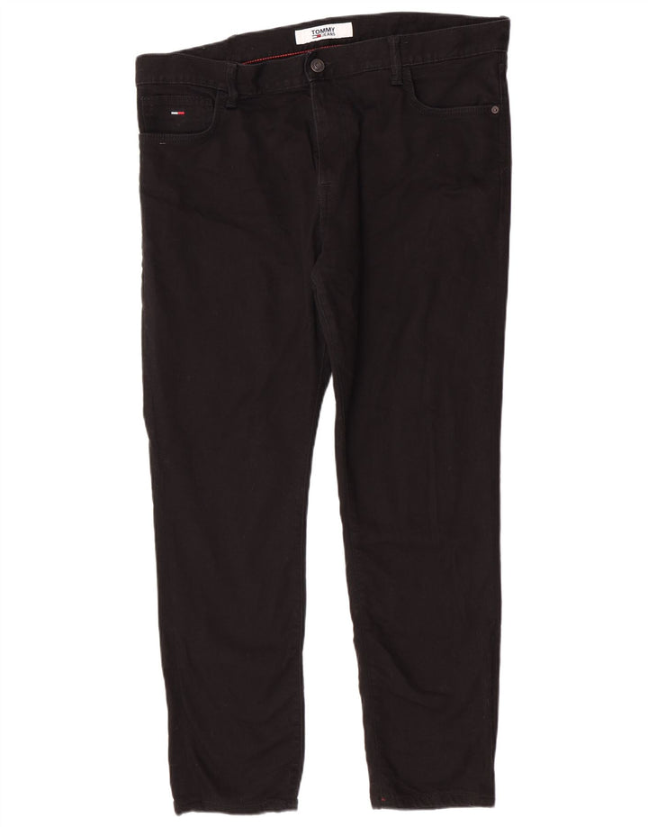 Tommy Hilfiger Mens Slim Jeans W38 L30 Black Cotton