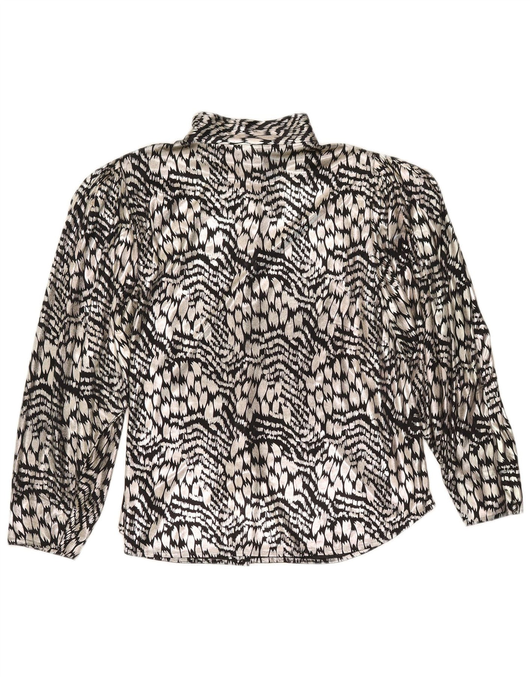 Yessica Womens Shirt Blouse EU 44 XL Silver Animal Print Polyester