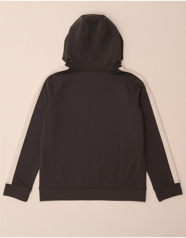 UNDER ARMOUR Boys Zip Hoodie Sweater 9-10 Years Medium Grey Colourblock