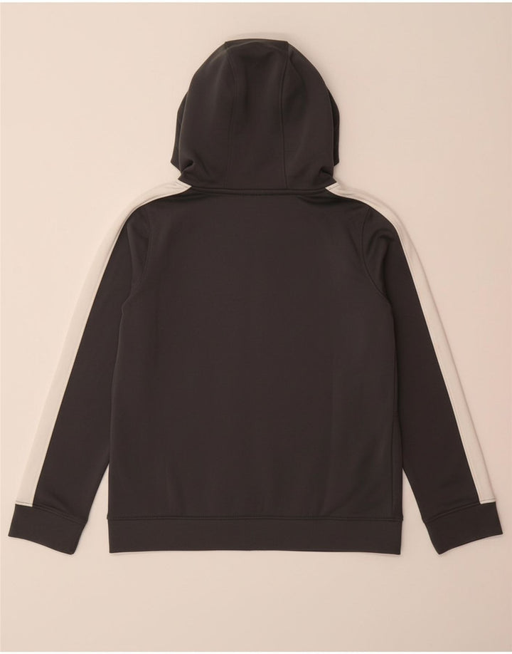UNDER ARMOUR Boys Zip Hoodie Sweater 9-10 Years Medium Grey Colourblock