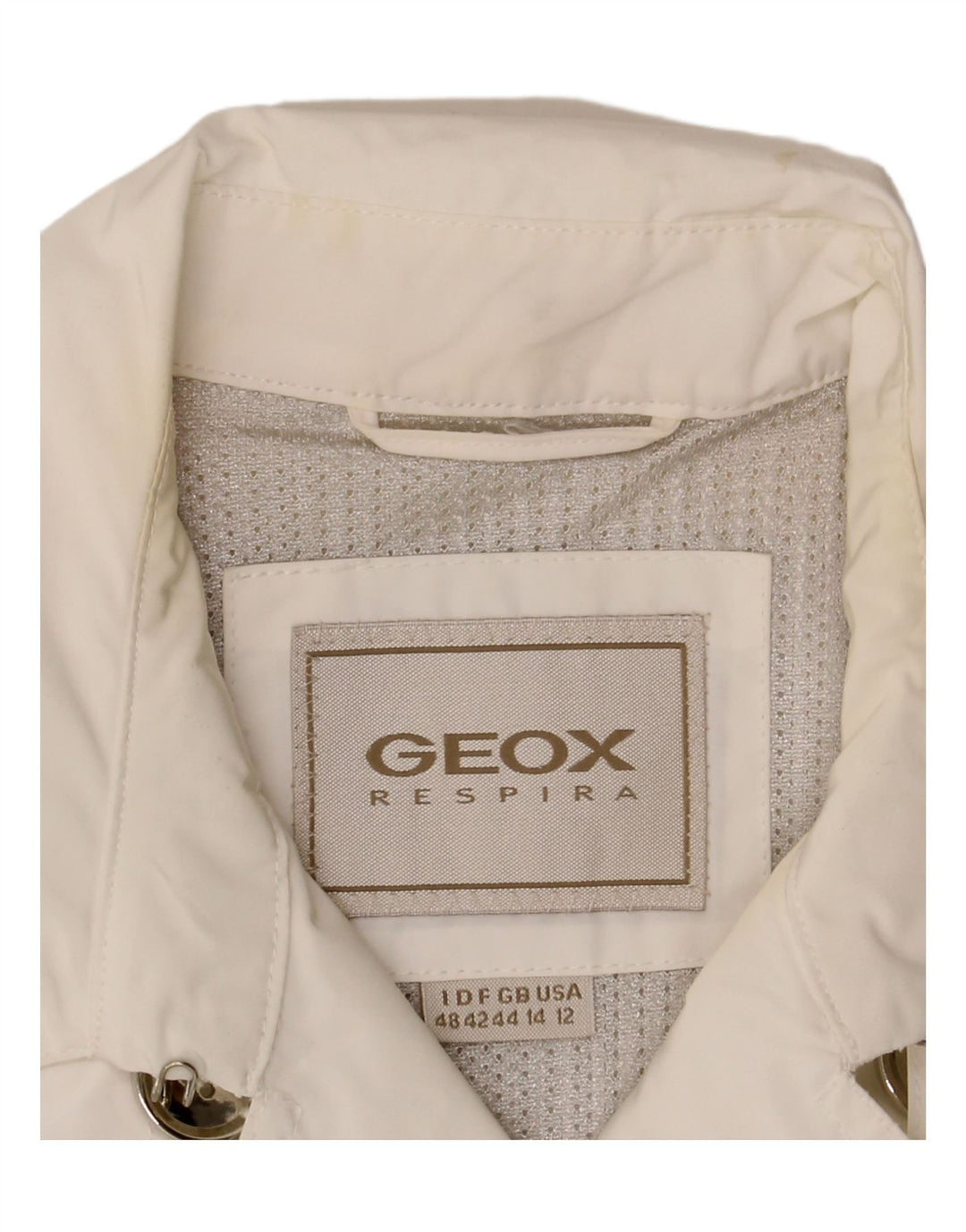 Geox Womens Respira Pea Coat UK 14 Large White Polyester