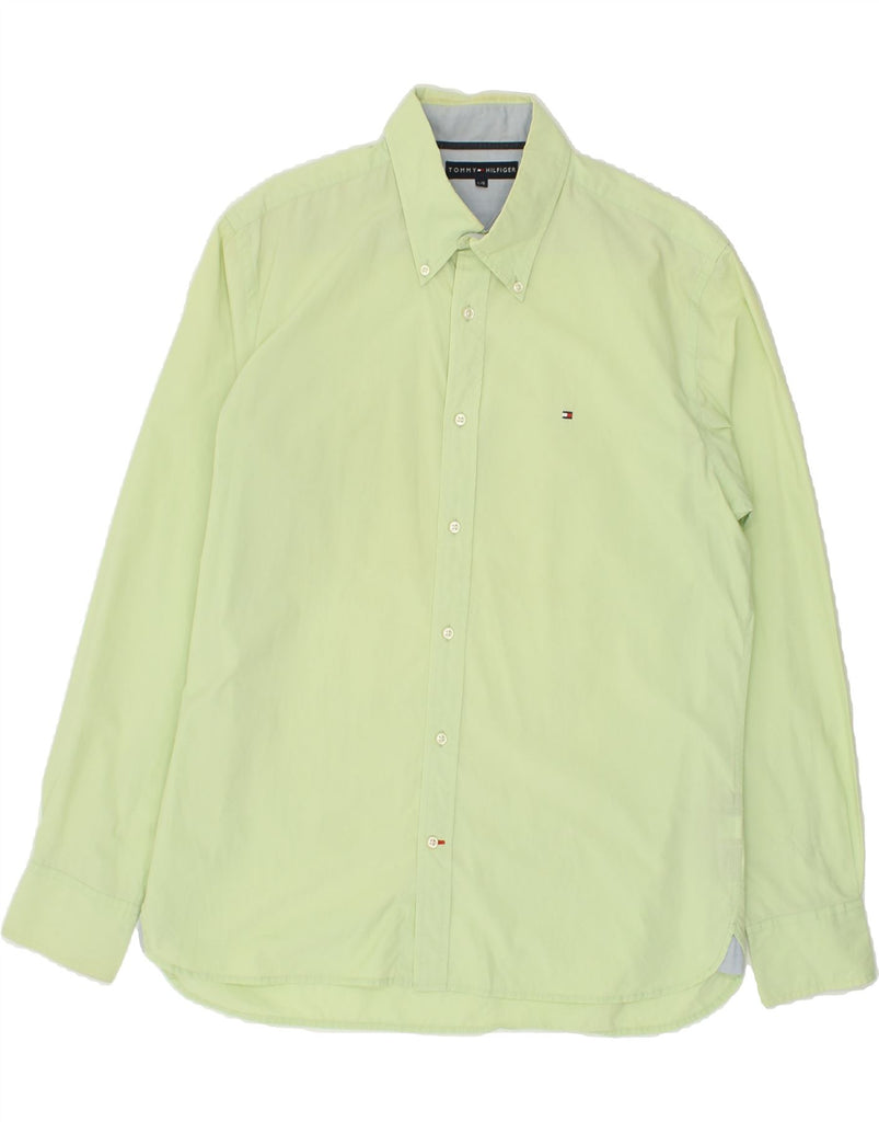 TOMMY HILFIGER Mens Shirt XL Green Cotton | Vintage Tommy Hilfiger | Thrift | Second-Hand Tommy Hilfiger | Used Clothing | Messina Hembry 