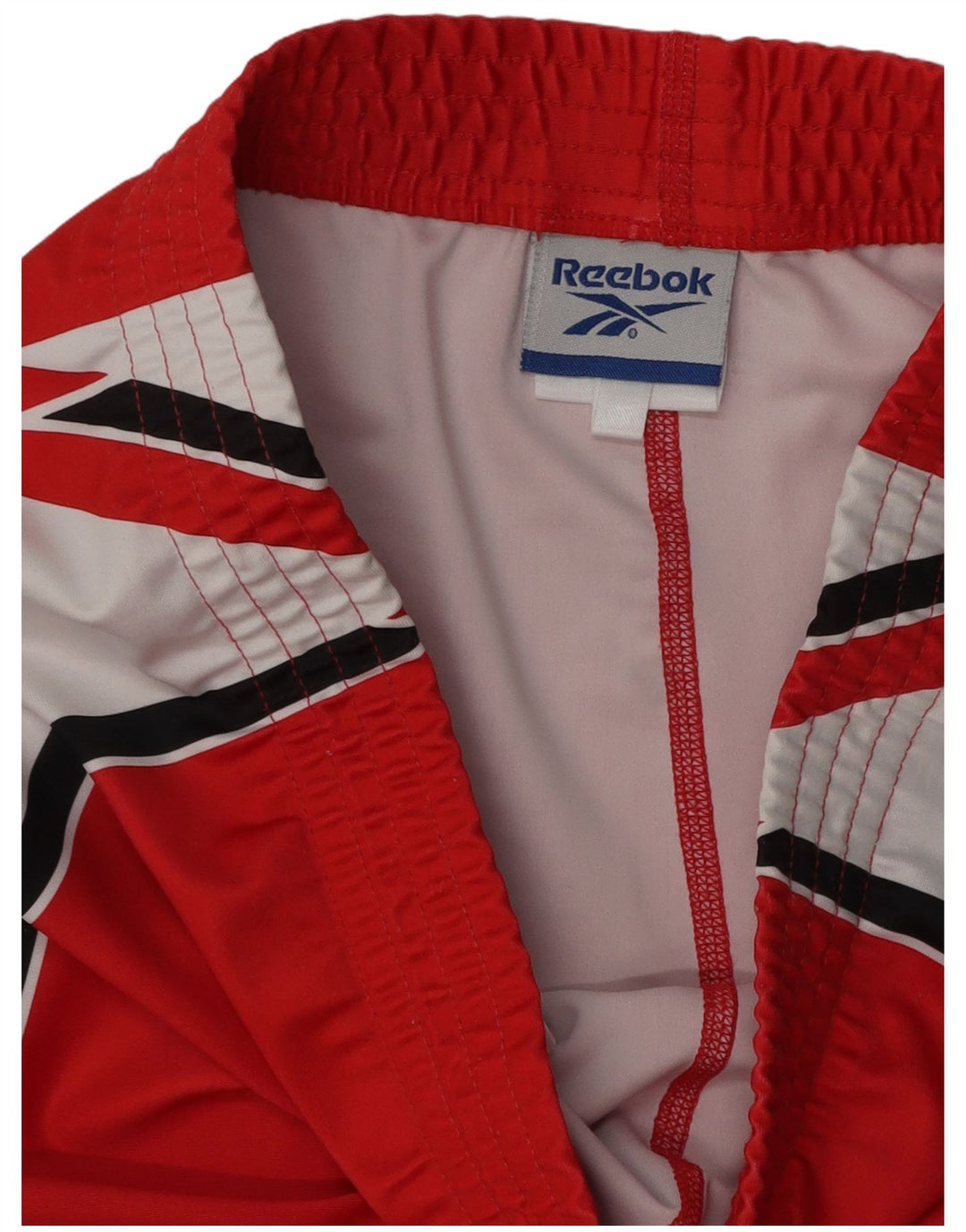 Reebok Mens Tracksuit Trousers Small  Red Colourblock Polyester