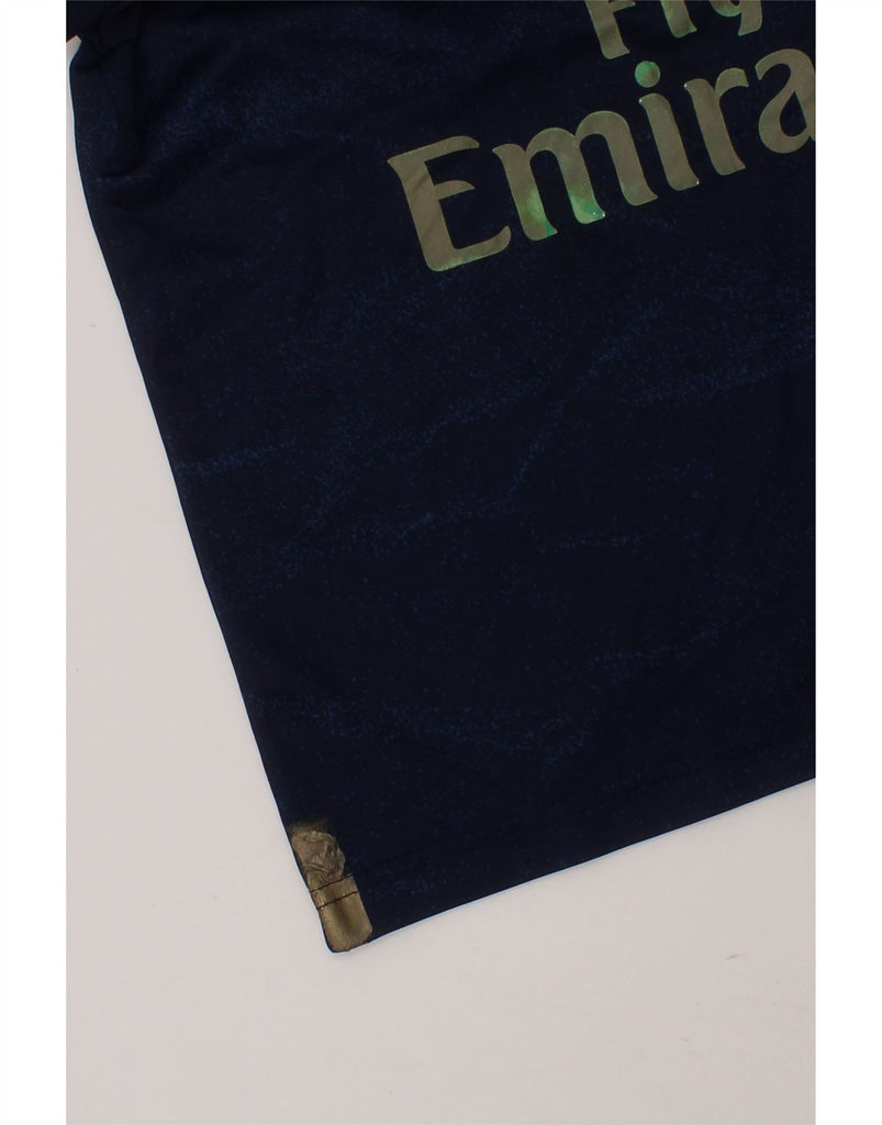 ADIDAS Boys Real Madrid Graphic T-Shirt Top 8-9 Years Navy Blue Polyester Vintage Adidas and Second-Hand Adidas from Messina Hembry 
