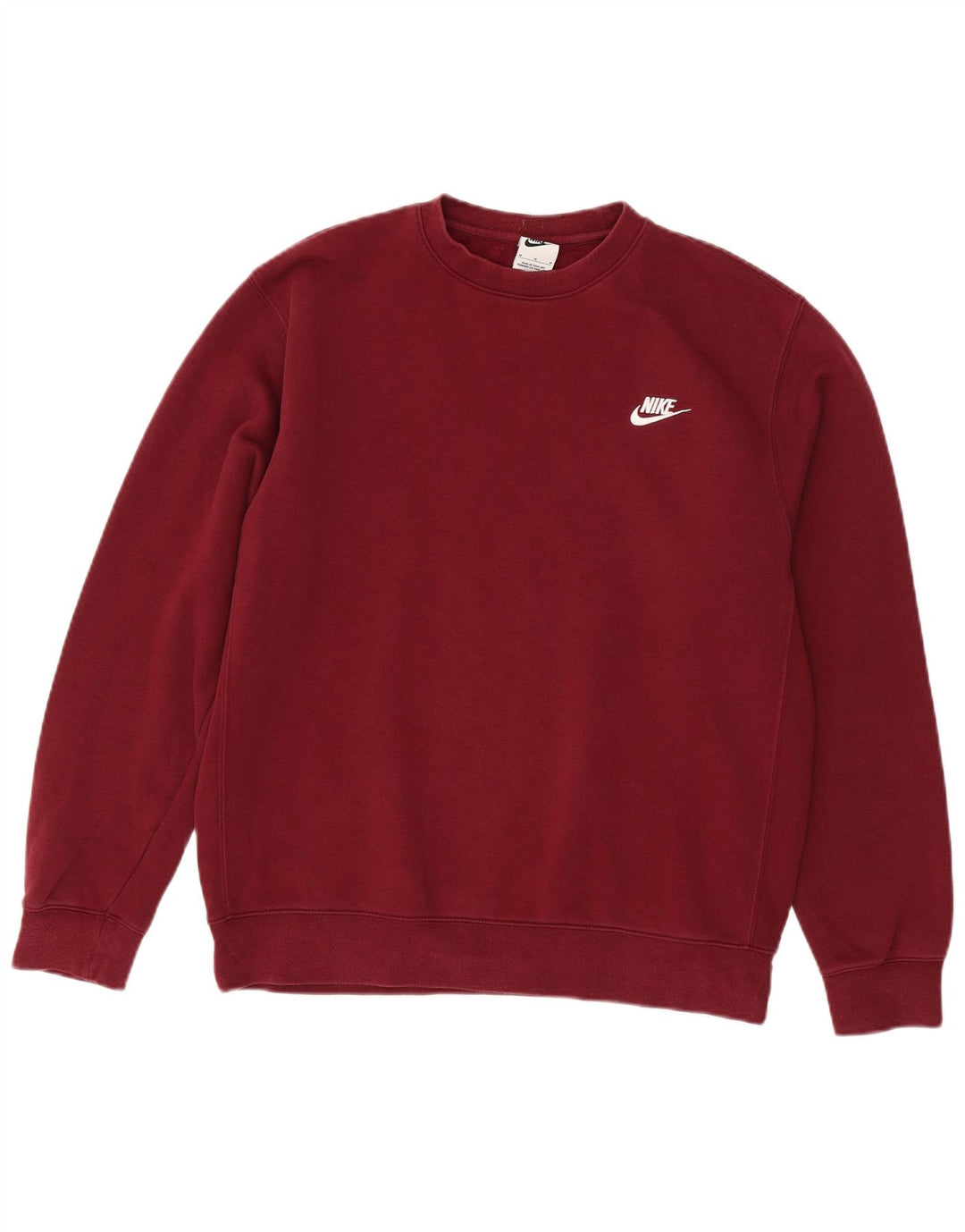 Nike Mens Sweatshirt Jumper Medium Burgundy Cotton