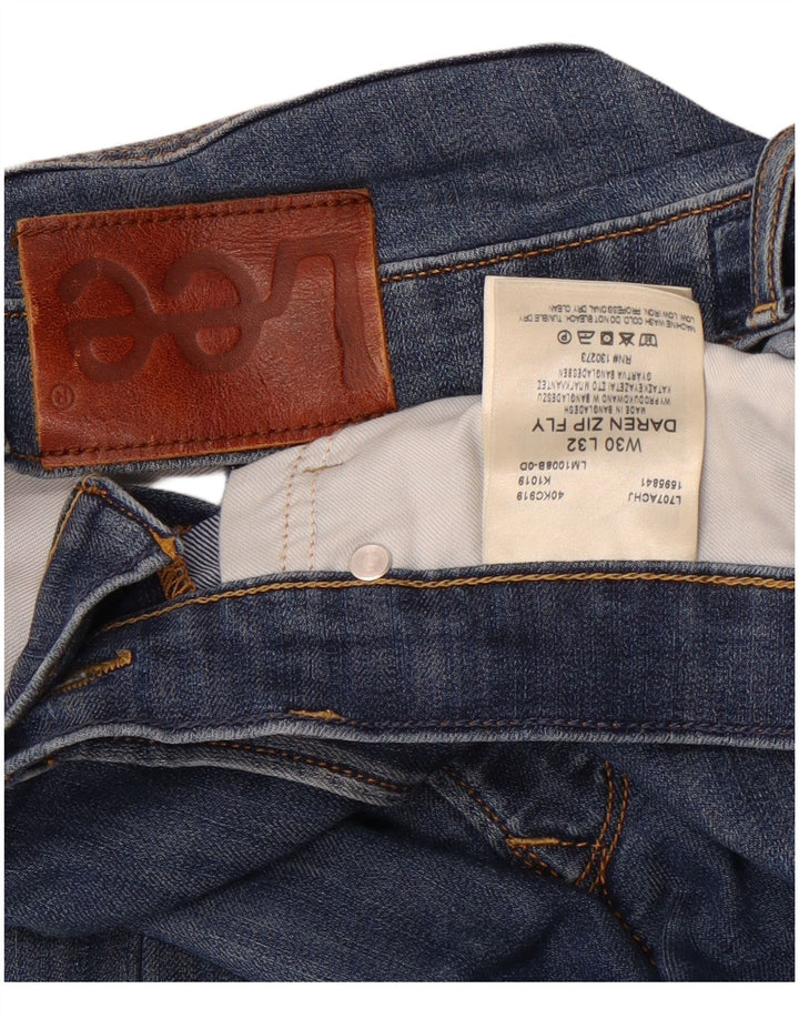 Lee Mens Daren Zip Fly Slim Jeans  W30 L32 Blue Cotton