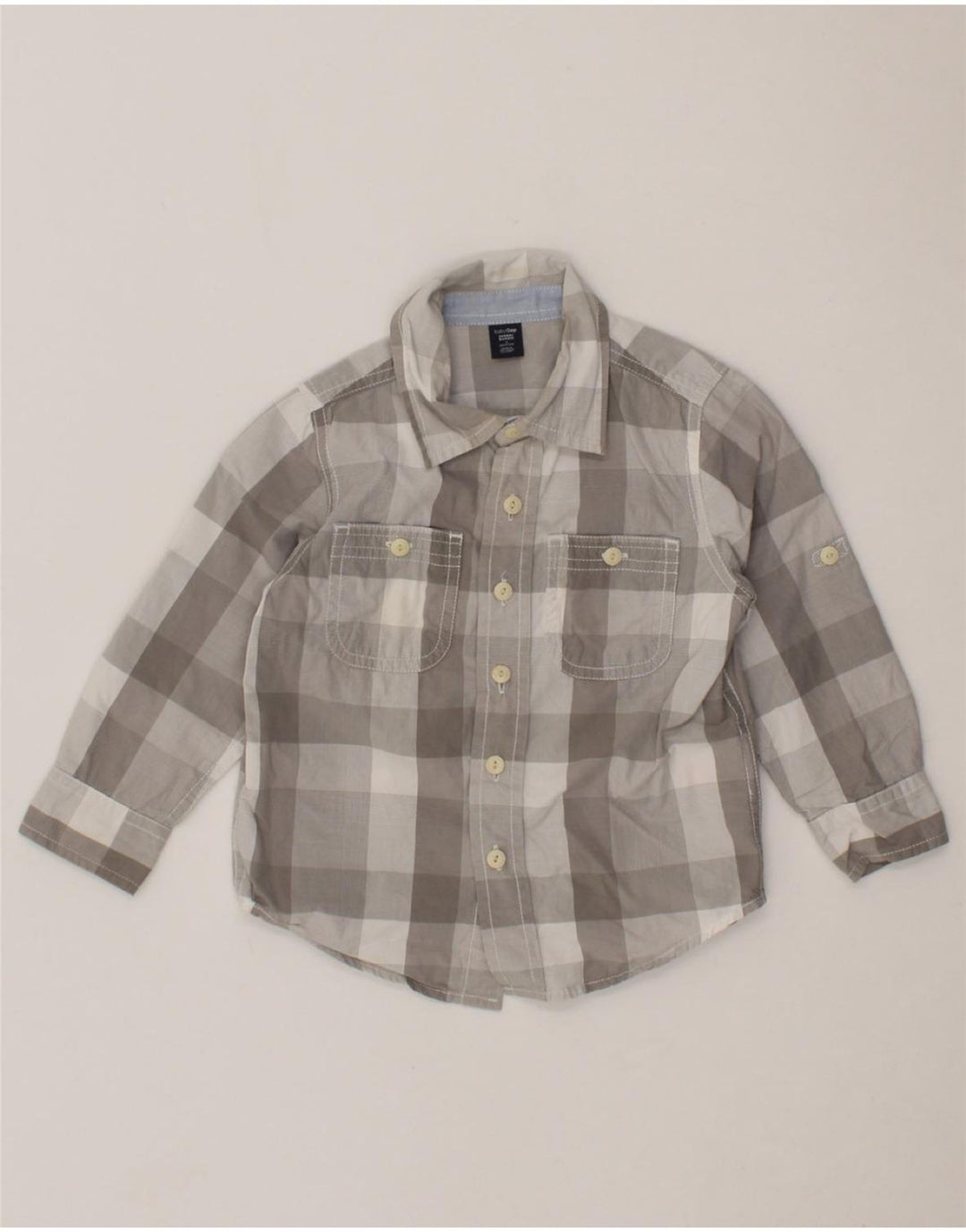 GAP Boys Shirt 2-3 Years Grey Check Cotton Vintage Gap and Second-Hand Gap from Messina Hembry 