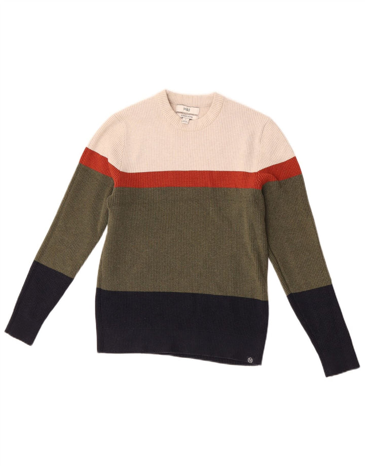 Marks & Spencer Womens Crew Neck Jumper Sweater UK 10 Small Multicoloured