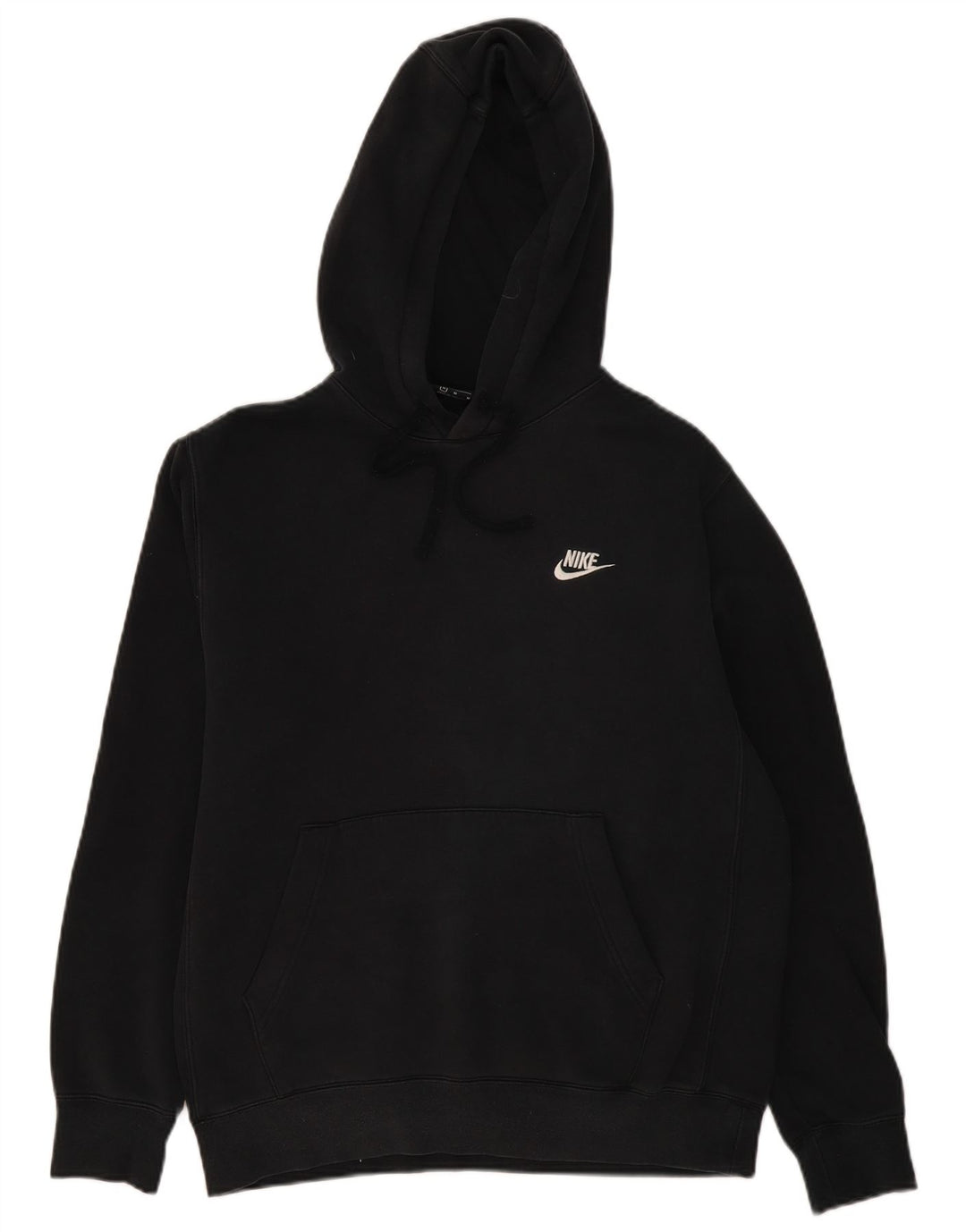 NIKE Mens Hoodie Jumper Medium Black Cotton