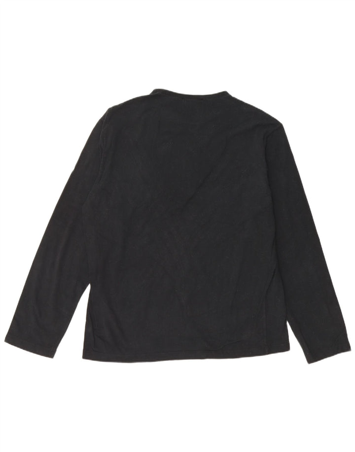 FRED PERRY Mens Top Long Sleeve XL Black Cotton