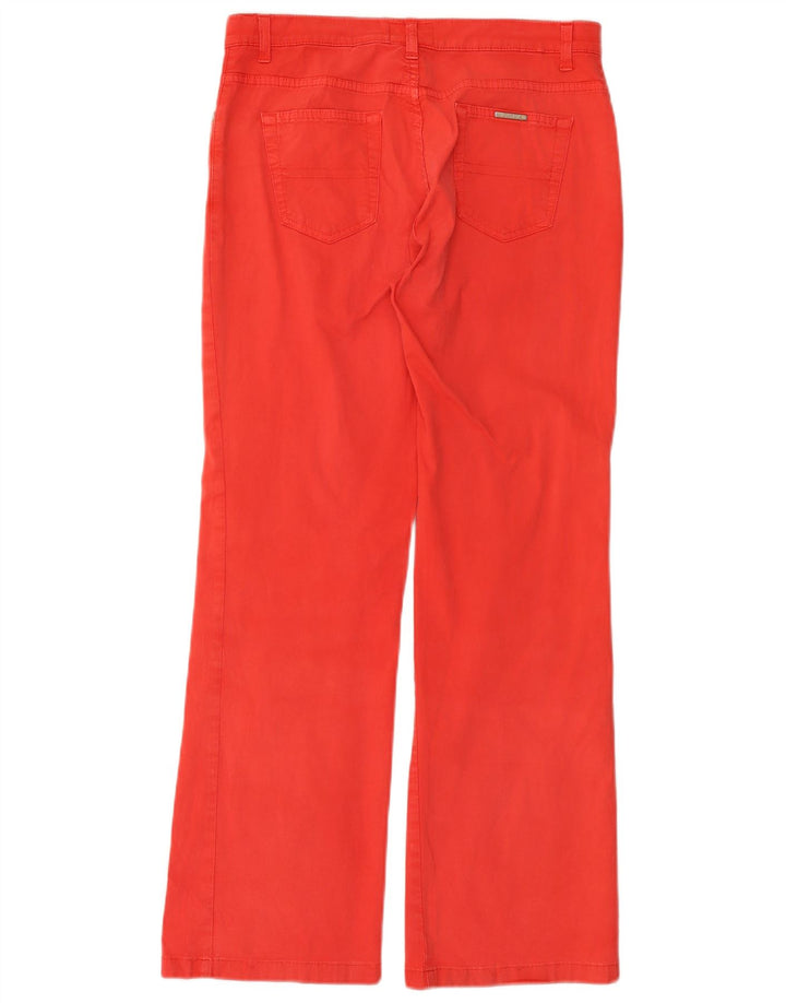 Trussardi Womens Bootcut Casual Trousers W29 L29 Red Cotton