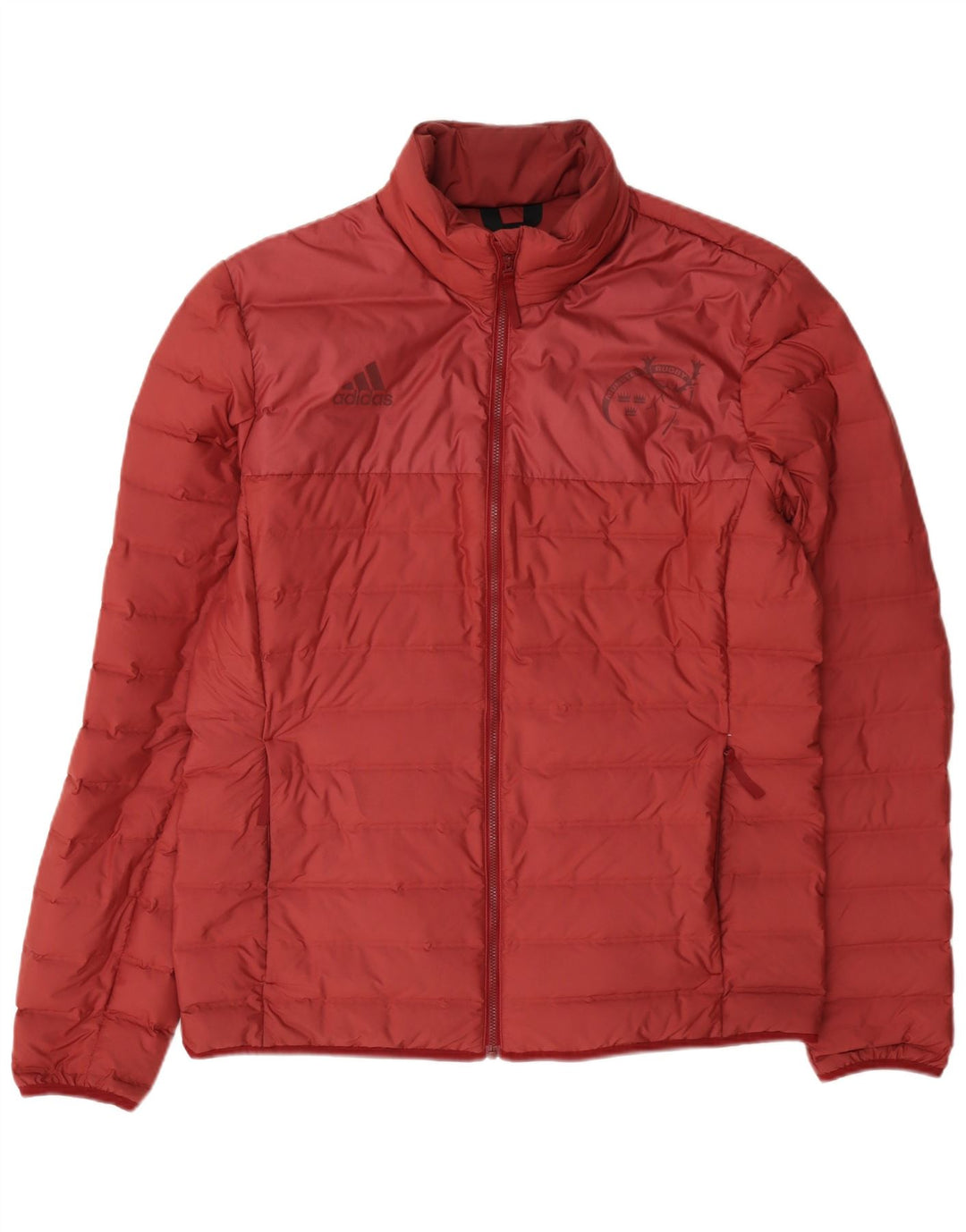 Adidas Mens Munster Rugby Padded Jacket UK 40 Large Burgundy Polyester
