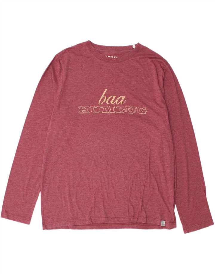 JOULES Mens Graphic Top Long Sleeve 2XL Red Polyester Vintage Joules and Second-Hand Joules from Messina Hembry 