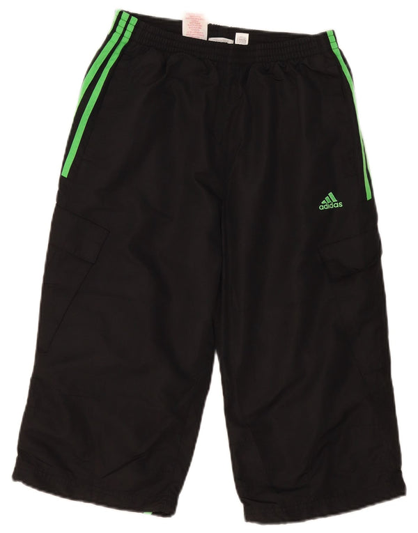 Adidas Girls Clima 365 Bermuda Sport Shorts 12-13 Years Black Colourblock