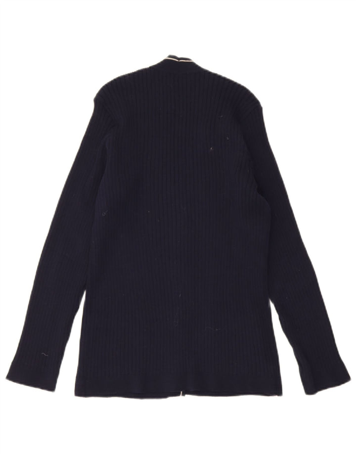 Vintage Womens Cardigan Sweater UK 10 Small Navy Blue