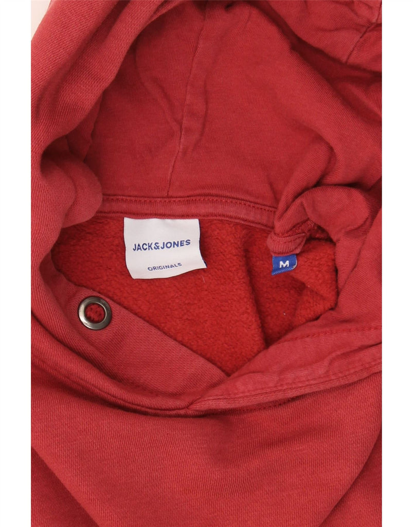 JACK & JONES Mens Hoodie Jumper Medium Red Cotton Vintage Jack & Jones and Second-Hand Jack & Jones from Messina Hembry 