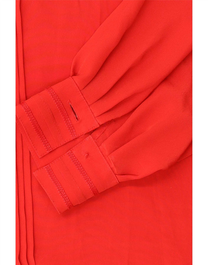 Vintage Womens Shirt Blouse IT 48 XL Red Polyester
