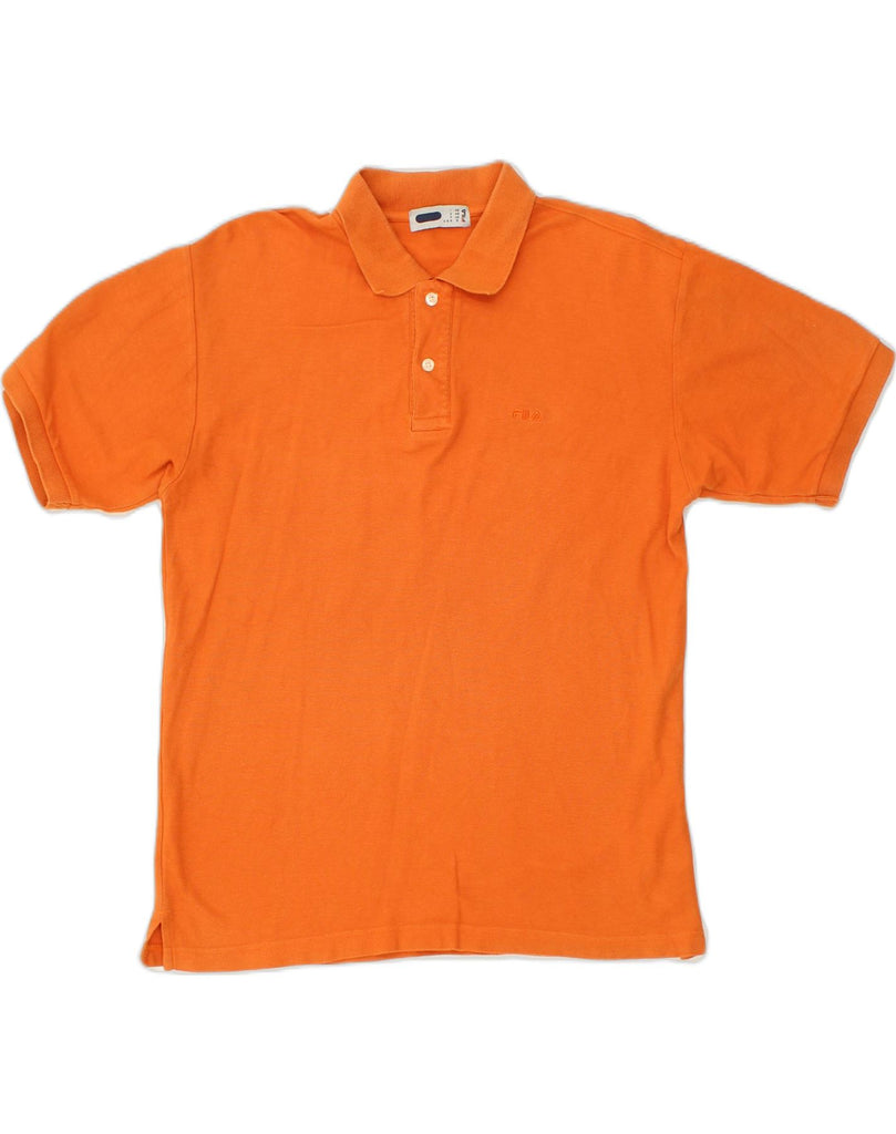 FILA Mens Polo Shirt IT 48 Medium Orange Cotton | Vintage Fila | Thrift | Second-Hand Fila | Used Clothing | Messina Hembry 