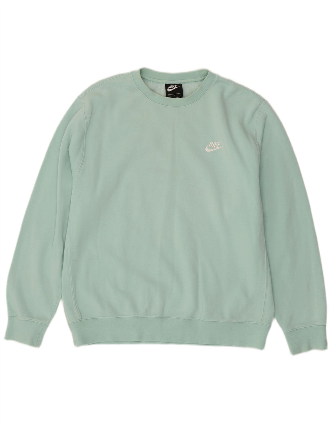 Nike Womens Oversized Sweatshirt Jumper UK 16 Large Green Cotton