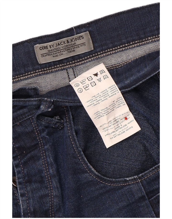 Jack & Jones Mens Straight Jeans  W36 L29 Navy Blue Cotton