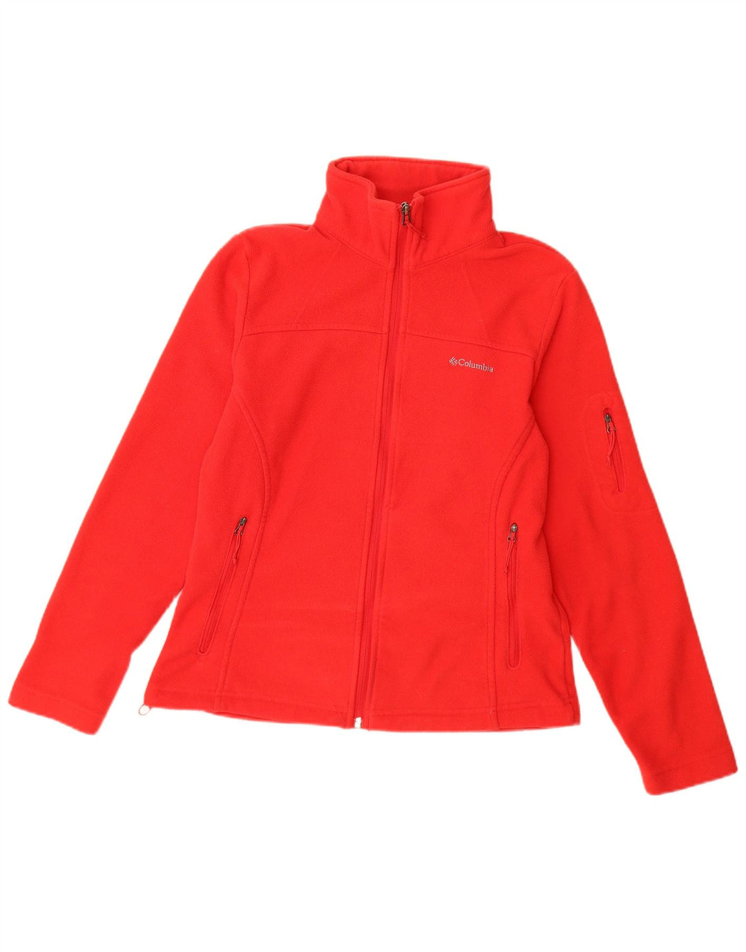 COLUMBIA Womens Fleece Jacket UK 12 Medium Red Polyester