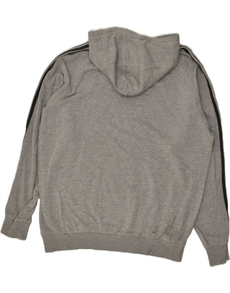 ADIDAS Mens Hoodie Jumper 2XL Grey Cotton | Vintage Adidas | Thrift | Second-Hand Adidas | Used Clothing | Messina Hembry 