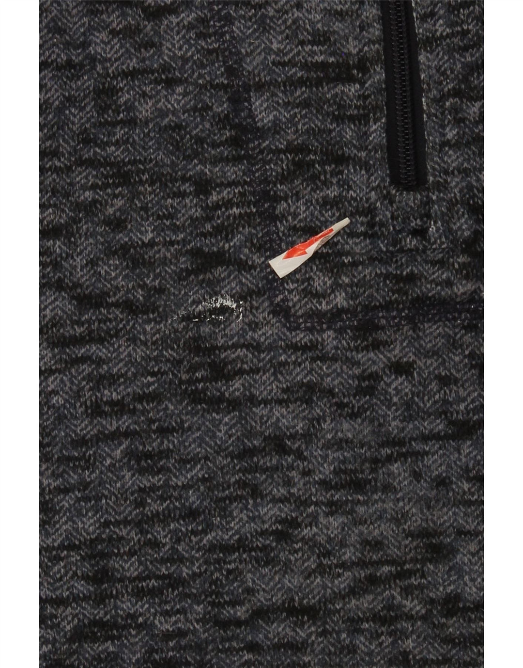 Weird Fish Mens Zip Neck Sweatshirt Jumper Medium Blue Flecked Polyester