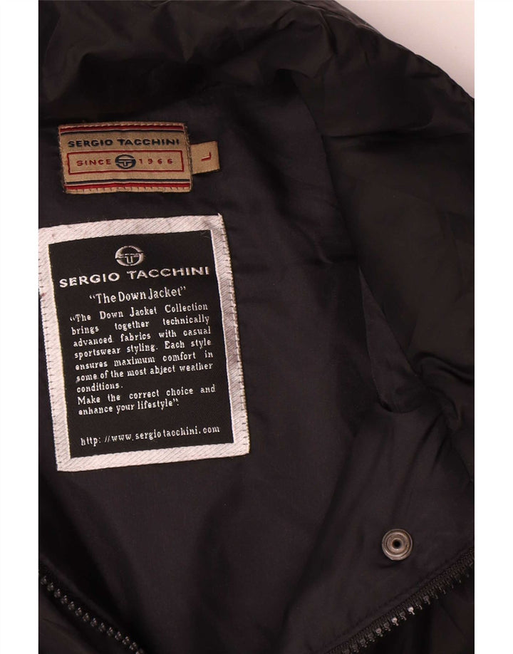 Sergio Tacchini Womens Oversized Padded Coat UK 16 Large Black Polyester