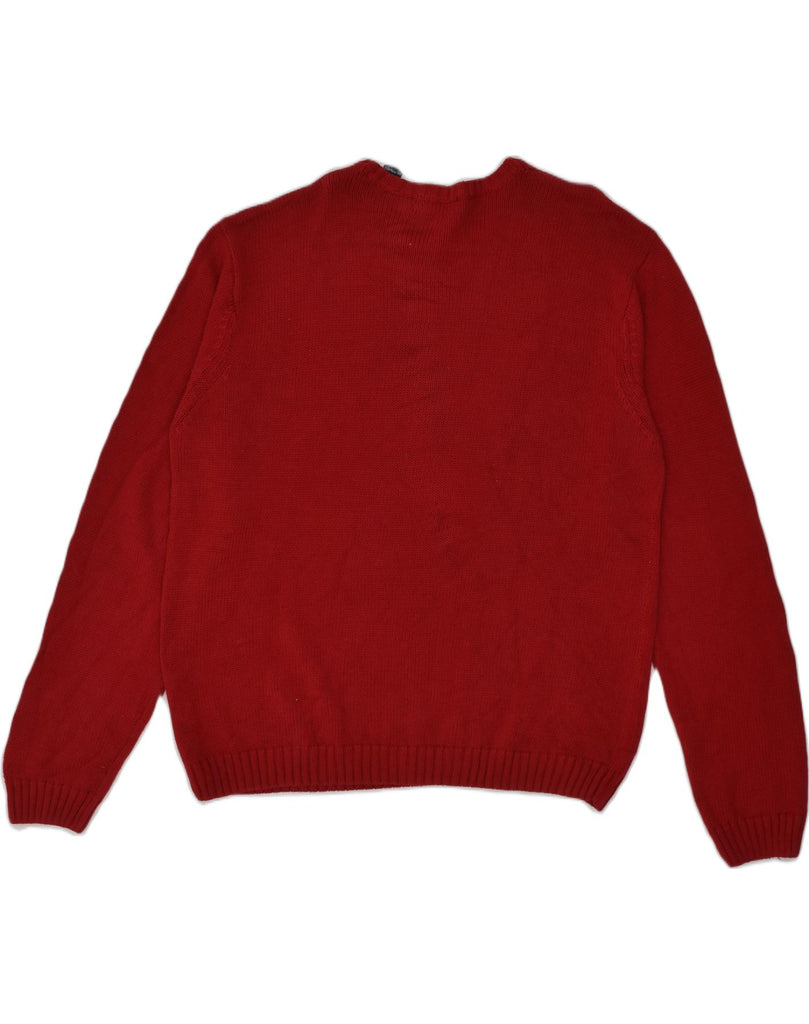 CHAPS Mens Crew Neck Jumper Sweater 2XL Red Cotton | Vintage Chaps | Thrift | Second-Hand Chaps | Used Clothing | Messina Hembry 