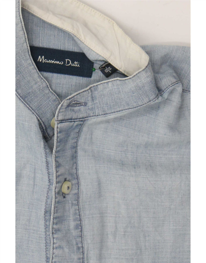 Massimo Dutti Mens Shirt Medium Blue