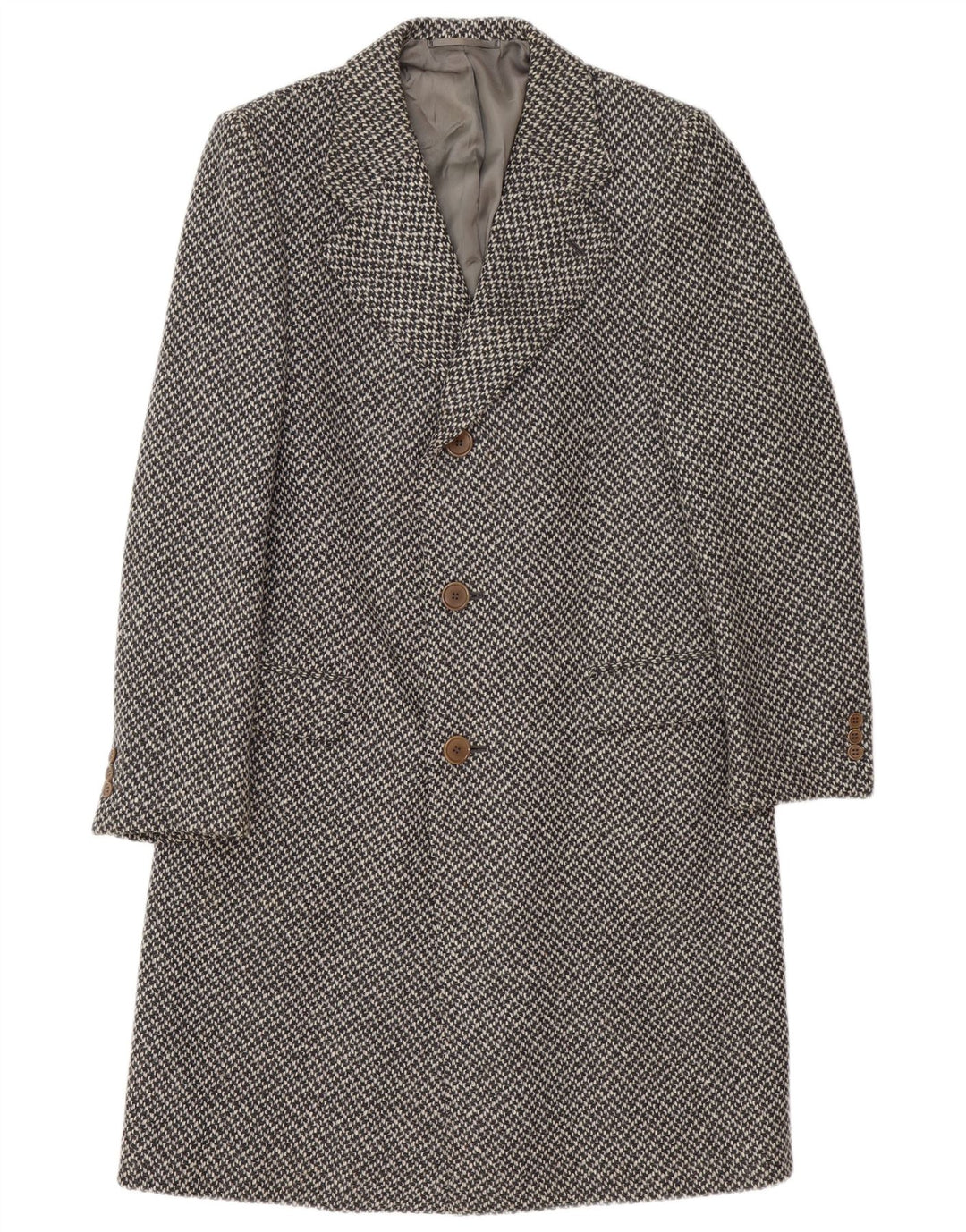 Freeman Mens Overcoat IT 46 Small Grey Flecked