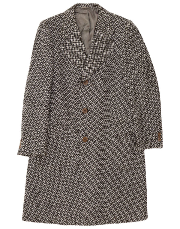Freeman Mens Overcoat IT 46 Small Grey Flecked