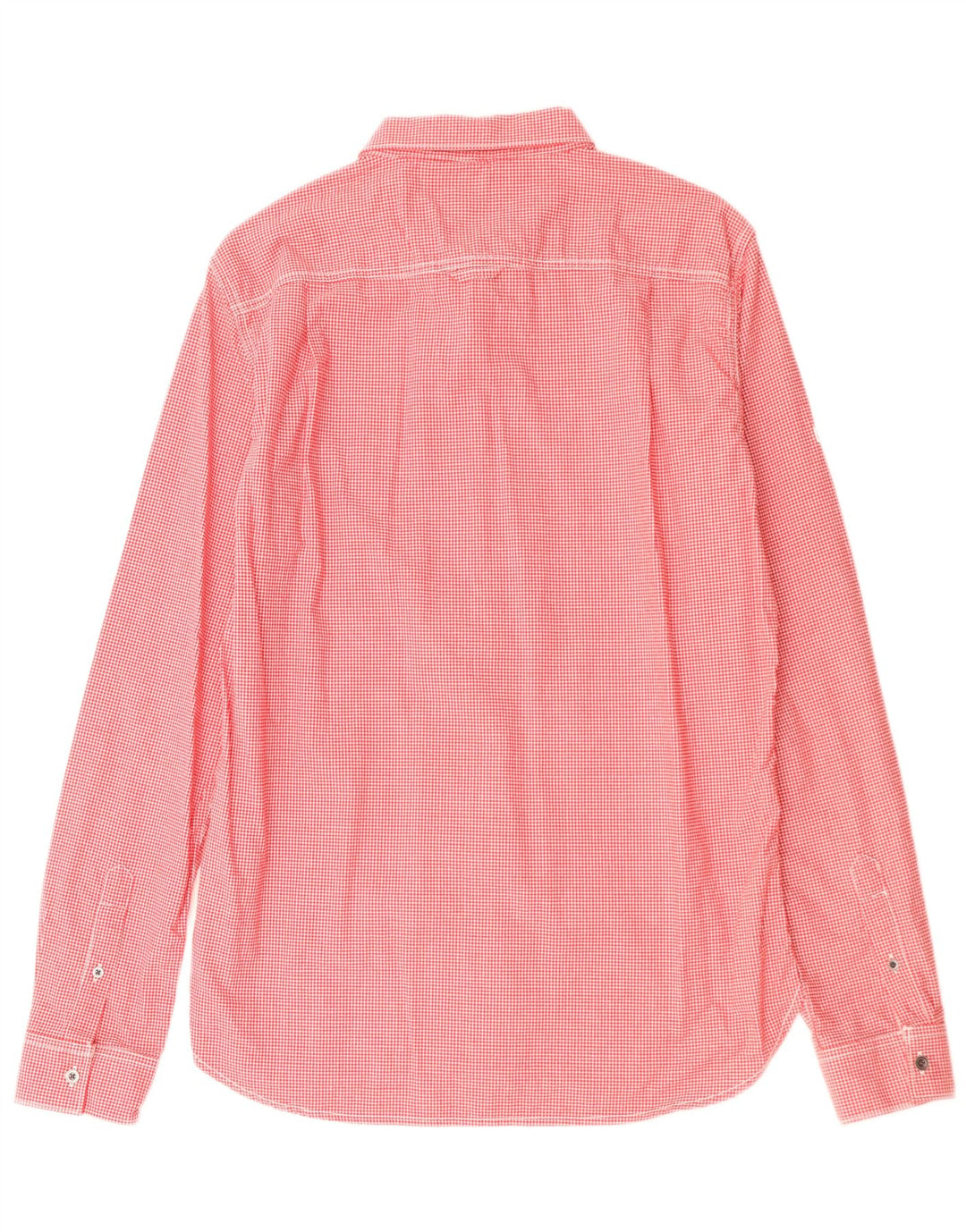 SUPERDRY Mens Shirt Large Red Gingham Cotton