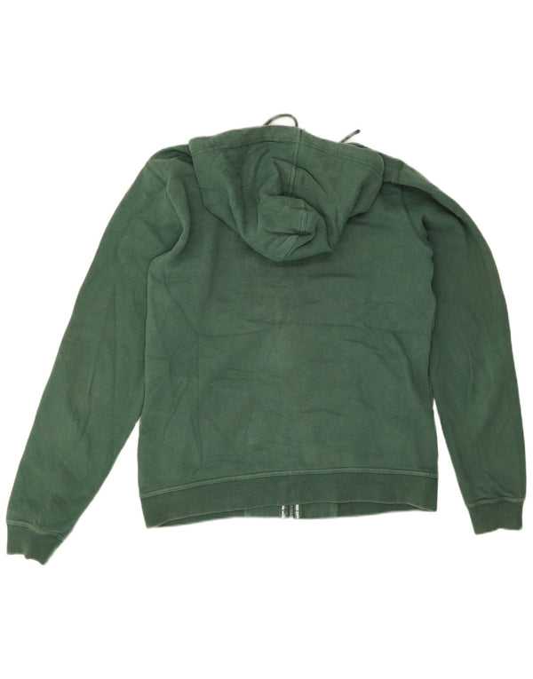 Fat Face Mens Graphic Zip Hoodie Sweater Small Green Cotton