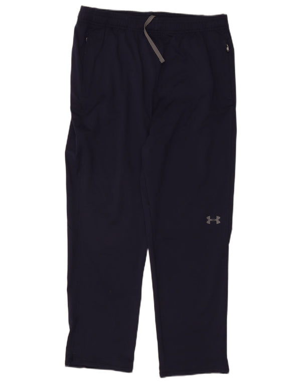 Under Armour Boys Tracksuit Trousers 13-14 Years XL Navy Blue Polyester