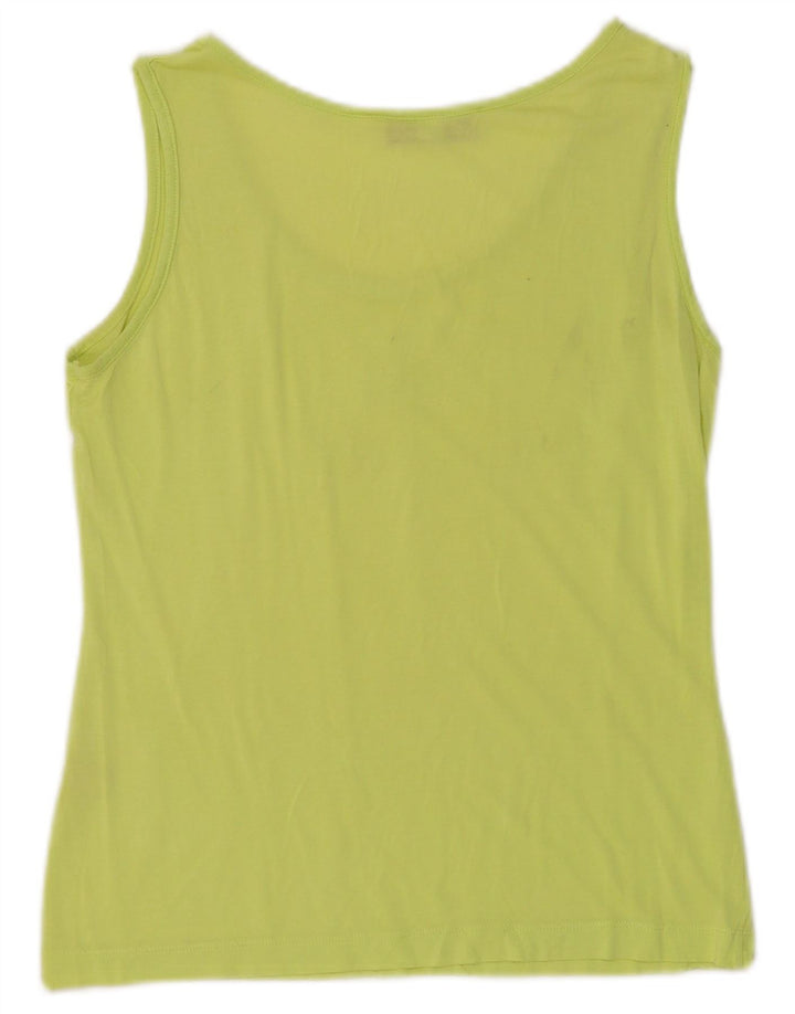 Roccobarocco Womens Vest Top UK 12 Medium Green Viscose