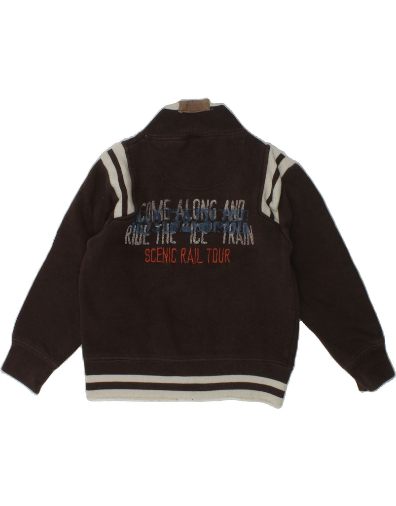 NAPAPIJRI Baby Boys Graphic Tracksuit Top Jacket 18-24 Months Brown Cotton | Vintage Napapijri | Thrift | Second-Hand Napapijri | Used Clothing | Messina Hembry 