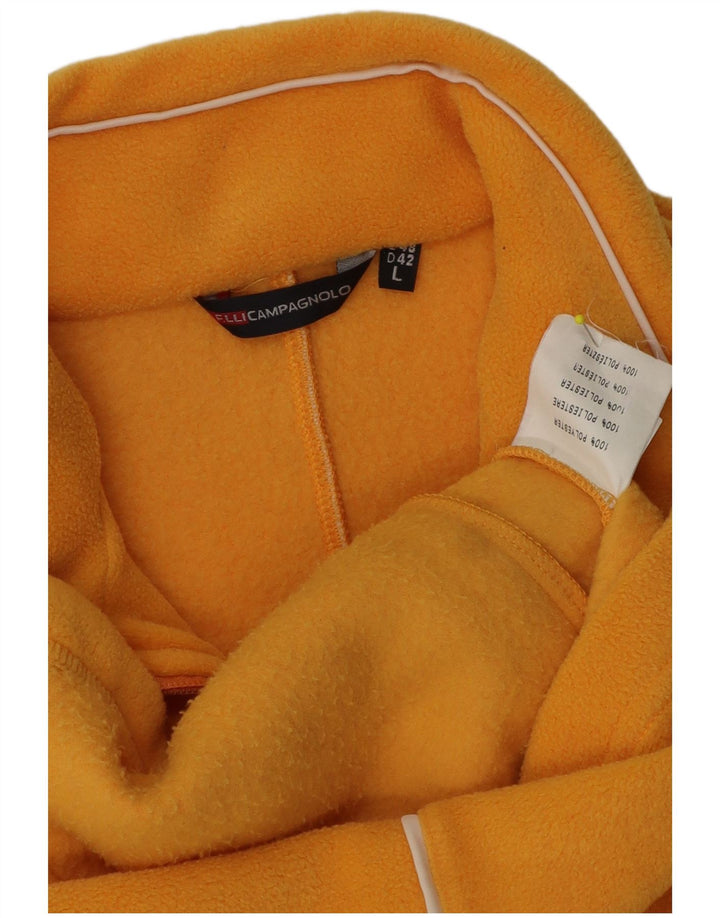 Campagnolo Womens Fleece Jacket UK 16 Large Yellow Polyester