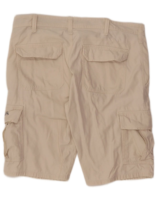 Asics Mens Cargo Shorts IT 56 3XL W40  Beige Cotton
