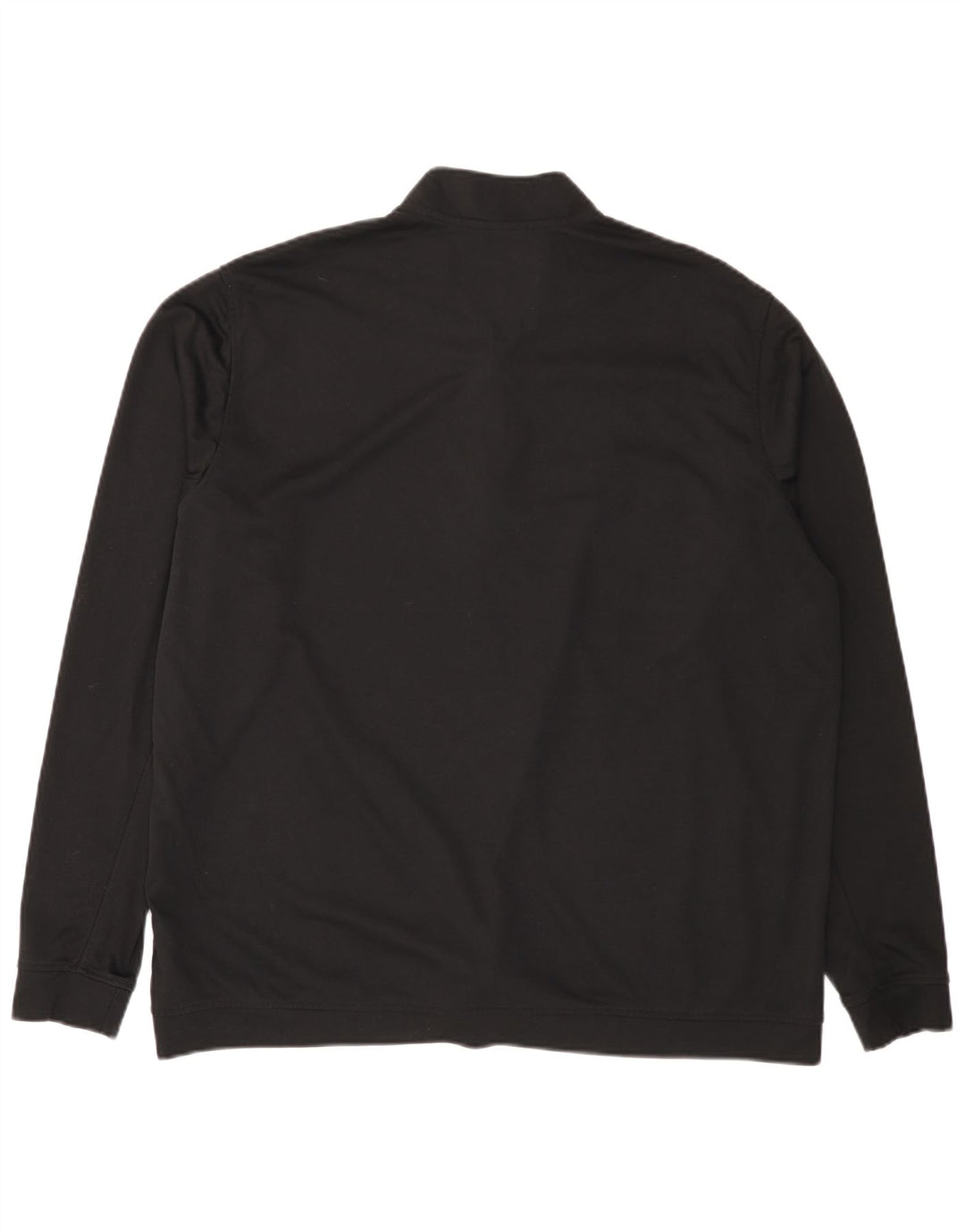 Adidas Mens Zip Neck Sweatshirt Jumper 2XL Black Polyester