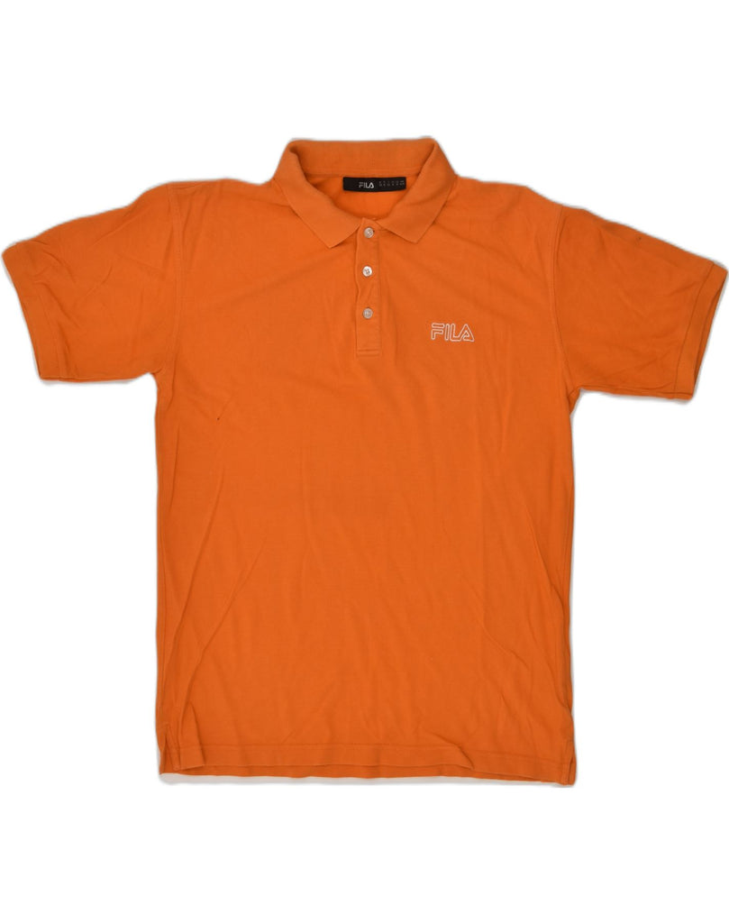 FILA Mens Polo Shirt Medium Orange Cotton | Vintage Fila | Thrift | Second-Hand Fila | Used Clothing | Messina Hembry 