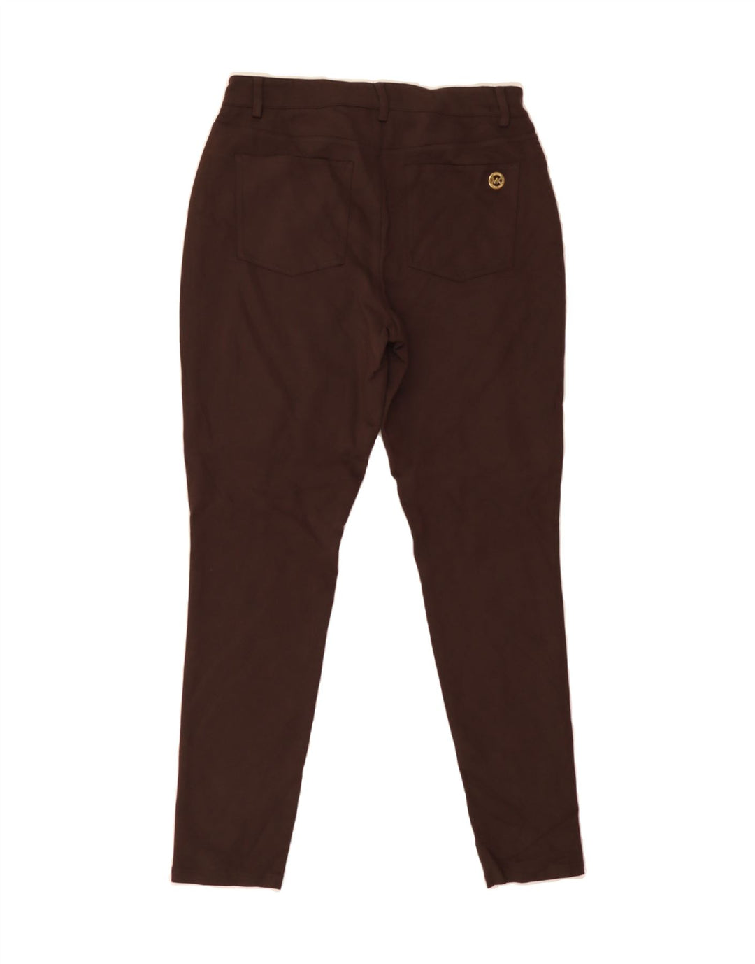 MICHAEL KORS Womens Slim Casual Trousers Medium W30 L28 Brown Viscose Vintage Michael Kors and Second-Hand Michael Kors from Messina Hembry 