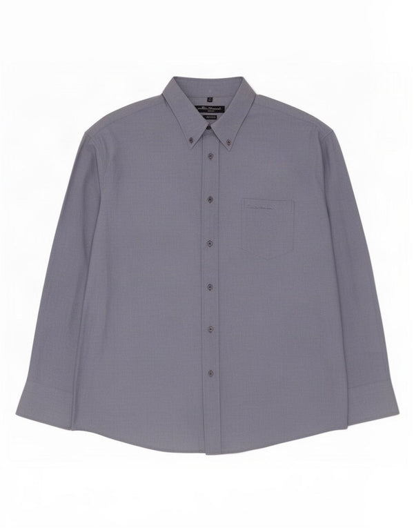 Ben Sherman Mens Oxford Shirt 2XL Blue Cotton
