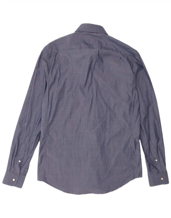 Reiss Mens Shirt Medium Navy Blue Cotton